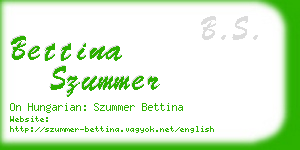 bettina szummer business card